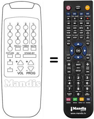 Comandos &agrave; dist&acirc;ncia equivalente SX-8820