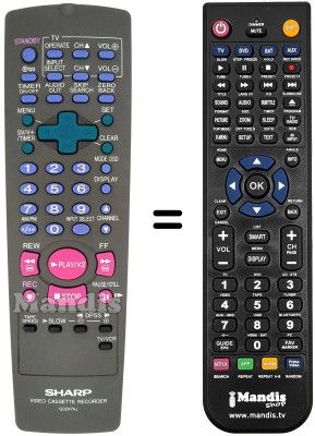 Comandos à distância equivalente Sharp VC GH600