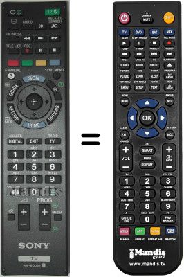 Comandos à distância equivalente Sony KDL-55 HX755