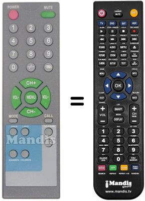 Comandos à distância equivalente Amstrad T 1010