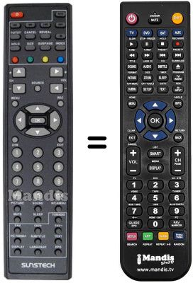 Comandos à distância equivalente Sunstech TL-RI1970