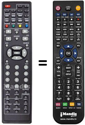 Comandos à distância equivalente Sunstech TL-XRI2275