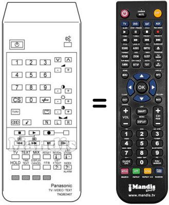 Comandos à distância equivalente TNQ 8E 0407