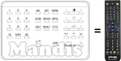 Comandos &agrave; dist&acirc;ncia equivalente TP 400 VT