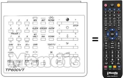 Comandos &agrave; dist&acirc;ncia equivalente TP 600 VT