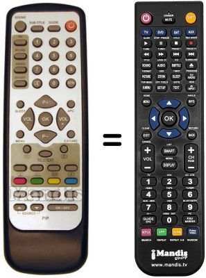 Comandos à distância equivalente DECCA V 32 HCHK