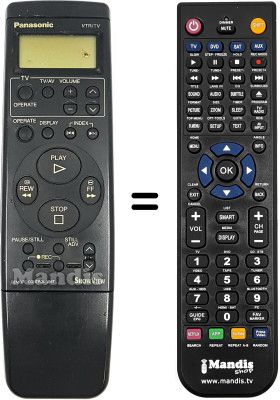 Comandos à distância equivalente Panasonic NV-SD44