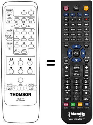 Comandos à distância equivalente Arc En Ciel VPH 6850 G Comandos à distância equivalente Arc En Ciel VPH 6850 G