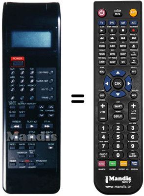 Comandos à distância equivalente VRI 616 Comandos à distância equivalente VRI 616