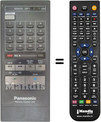 Comandos à distância equivalente Panasonic NV-730