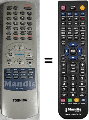 Comandos à distância equivalente Toshiba V 622 EW Comandos à distância equivalente Toshiba V 622 EW