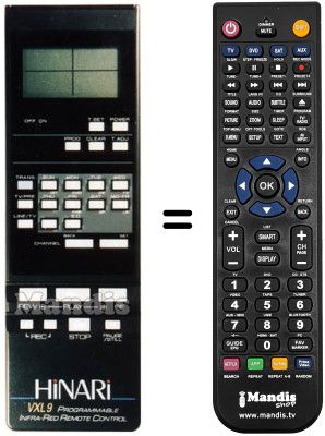 Comandos à distância equivalente VXL 9