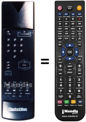 Comandos à distância equivalente Technisat ST 3002 S (ver. 1)