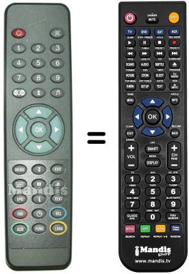 Comandos à distância equivalente Emtec 300 PVR