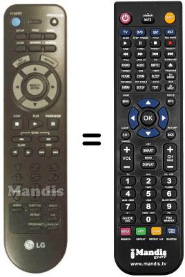 Comandos &agrave; dist&acirc;ncia equivalente Goldstar DVD 3200E