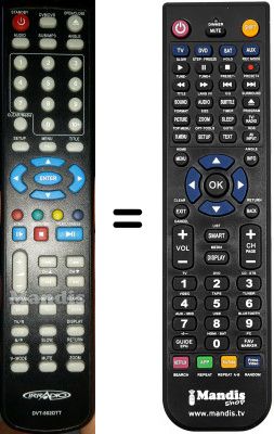 Comandos à distância equivalente Irradio DVT 502 DTT