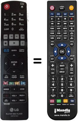 Comandos &agrave; dist&acirc;ncia equivalente Goldstar BD 660