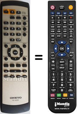 Comandos à distância equivalente Onkyo DV-SP 501