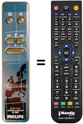 Comandos à distância equivalente PYE SCC 224 Comandos à distância equivalente PYE SCC 224