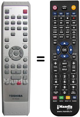 Comandos à distância equivalente Toshiba D-R 265 SF Comandos à distância equivalente Toshiba D-R 265 SF