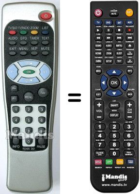 Comandos à distância equivalente CHESS SL 65 / 12