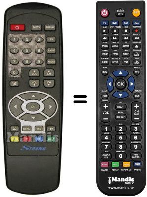 Comandos à distância equivalente Strong SRT 4400