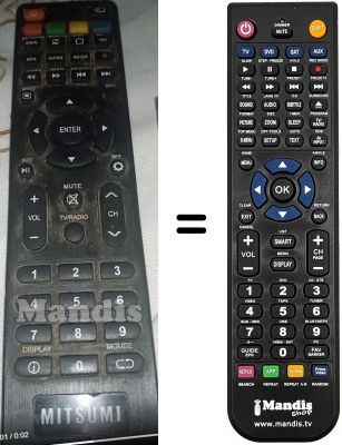 Comandos &agrave; dist&acirc;ncia equivalente MITSUMI 1 A 12 H