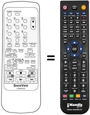 Comandos à distância equivalente Sinudyne SV9088