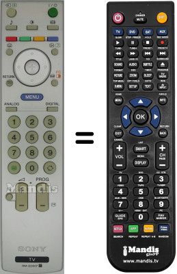 Comandos à distância equivalente Sony KDL-20S2030