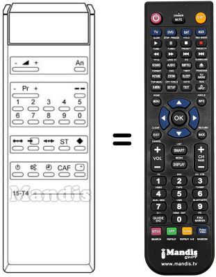 Comandos à distância equivalente Cge REMCON046