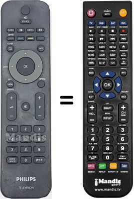 Comandos à distância equivalente Philips 37PFL3403D / 12