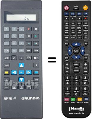 Comandos &agrave; dist&acirc;ncia equivalente Grundig SE6110