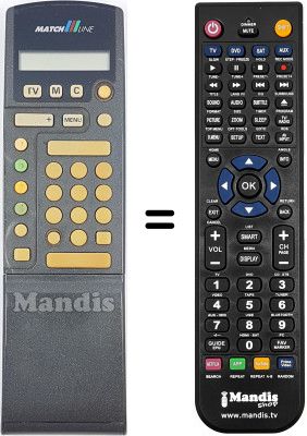 Comandos à distância equivalente RC7101