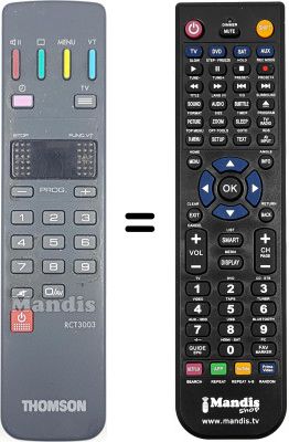 Comandos à distância equivalente Thomson HTM21017