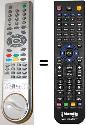 Comandos à distância equivalente LG RE49NZ21RB