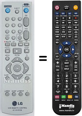 Comandos à distância equivalente LG MG66