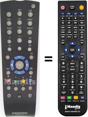 Comandos à distância equivalente Grundig 720117138500