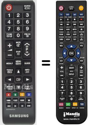 Comandos à distância equivalente Samsung PS51F4500