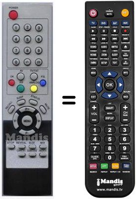 Comandos à distância equivalente RCL-05