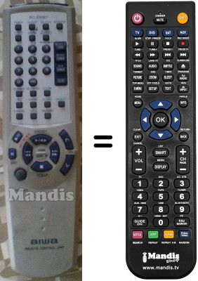 Comandos à distância equivalente RC-ZAS07