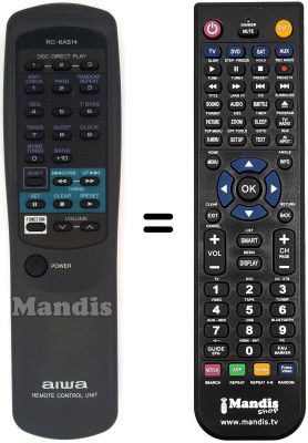 Comandos à distância equivalente RC-6AS14