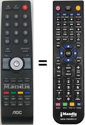 Comandos à distância equivalente AOC L42HA81