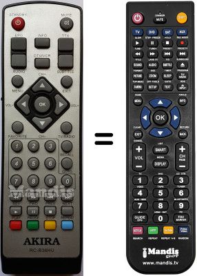 Comandos à distância equivalente AKIRA DHB-B36HU