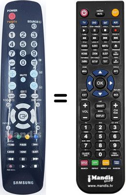 Comandos à distância equivalente Samsung PS42A457P1D/XXU