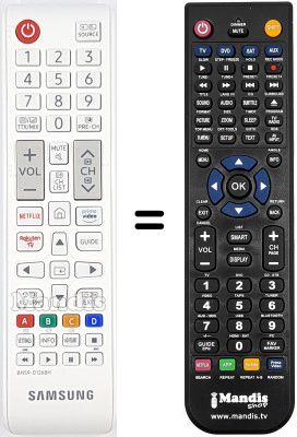 Comandos à distância equivalente Samsung LE46A568P3M/XZF