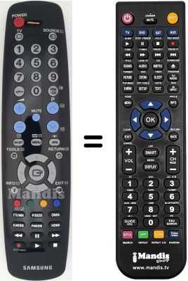 Comandos à distância equivalente Samsung LE32R73BDX