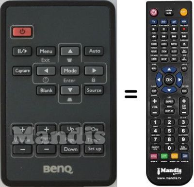 Comandos à distância equivalente Benq MP620