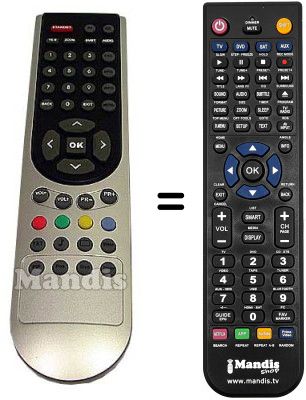 Comandos à distância equivalente Beko XLX187R