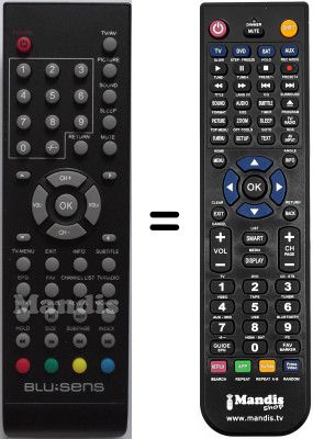 Comandos à distância equivalente Blusens M93-W-19P-SP-1091062