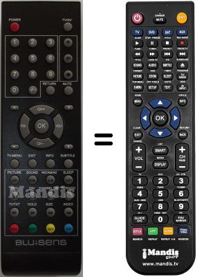 Comandos à distância equivalente Blusens TP 650